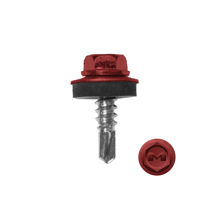 Саморез по металлу Daxmer 5,5х19 (250шт) сверло №3 RAL 3000